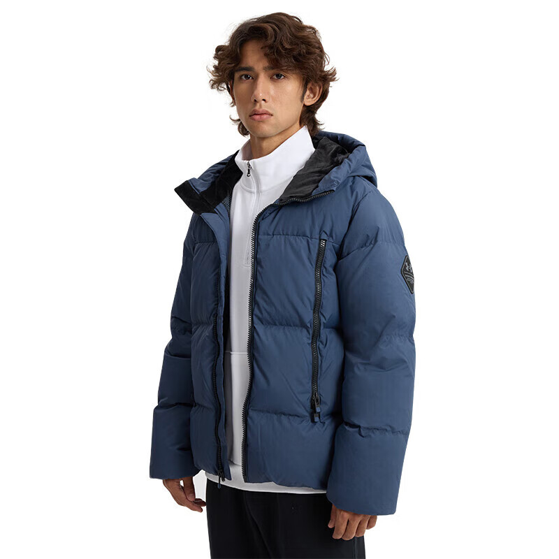 UA安德玛保暖羽绒服夹克男装秋冬新款连帽防风运动服男士棉羽外套