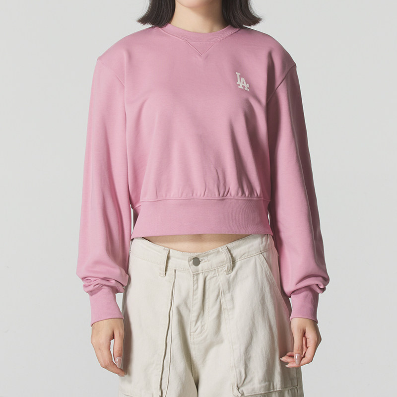 MLB官方 女装卫衣2025冬季新款运动服长袖打底衫圆领上衣套头衫