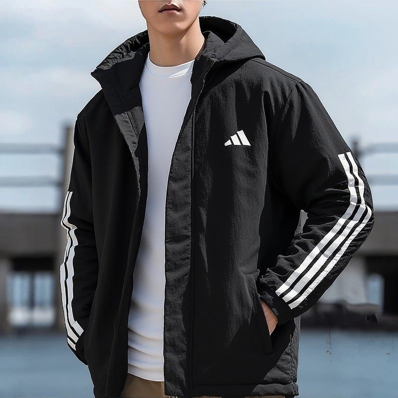 阿迪达斯官方旗舰店棉服男冬季新款保暖运动服休闲防风棉袄外套男