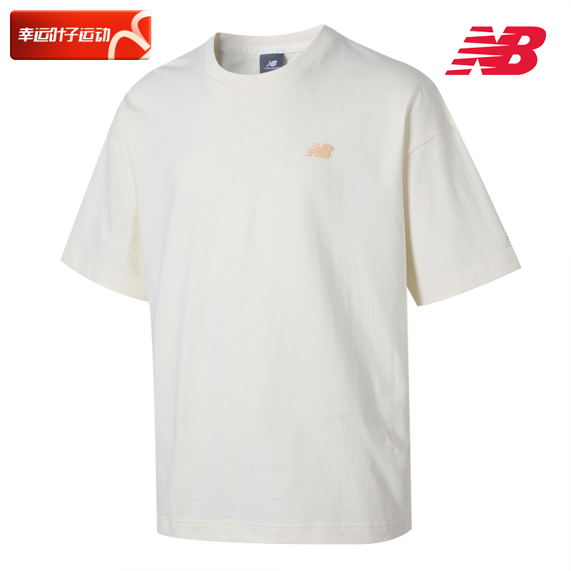 New Balance圆领短袖男装女装2025夏季新款情侣运动服印花宽松T恤