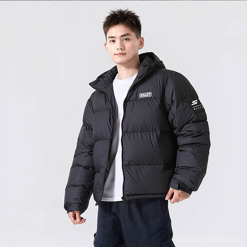 斯凯奇官网连帽羽绒服男装女装2025冬季新款运动服保暖舒适外套潮