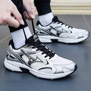女鞋 男鞋 运动鞋 缓震跑步鞋 Mizuno美津浓银色跑鞋 SPEED 官方正品