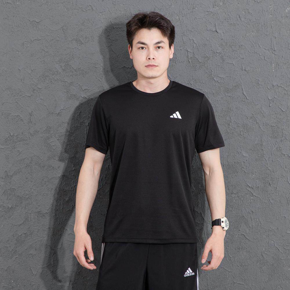 Adidas阿迪达斯短袖男装夏季AEROREADY快干黑色透气运