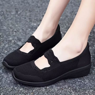 斯凯奇闪穿休闲鞋女鞋春季新款一脚蹬穿脱健步通勤鞋玛丽珍运动鞋