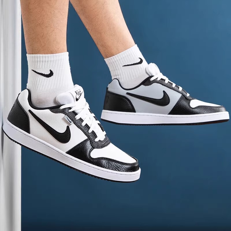 NIKE耐克休闲鞋男2025秋季新款正品运动鞋时尚黑白皮质板鞋AQ1774