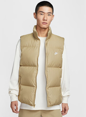 NIKE耐克羽绒马甲男装2025冬季新款立领棉羽背心夹克运动服IB2978