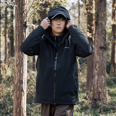 哥伦比亚羽绒内胆三合一冲锋衣男装户外保暖外套休闲运动服夹克潮