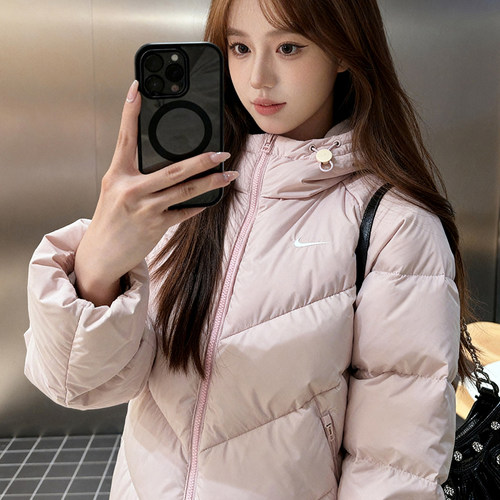 NIKE耐克羽绒服女款2025冬季新款运动防风运动服保暖连帽休闲外套