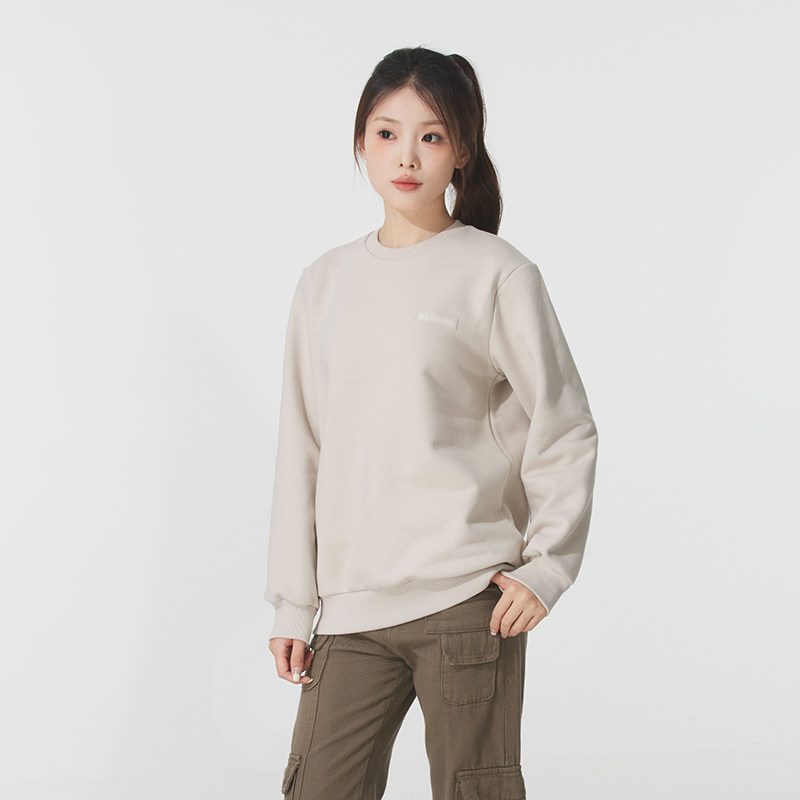 哥伦比亚加绒卫衣女装秋季新款圆领休闲上衣宽松运动服长袖套头衫,户外/登山/野营/旅行用品,户外休闲衣,淘宝优惠券,粉丝福利购,淘宝优惠卷