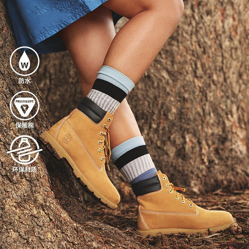 Timberland添柏岚女鞋26夏季新品户外踢不烂防水高帮马丁靴大黄靴