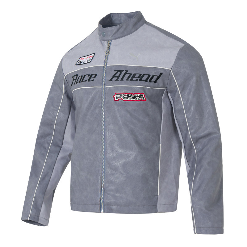 PUMA彪马外套男装2026新款RACE AHEAD PU JKT赛车服健身训练夹克