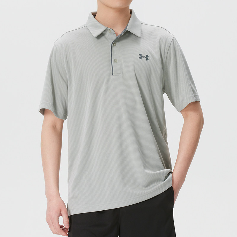 UA安德玛高尔夫POLO衫男装翻领休闲短袖跑步训练运动服透气T恤