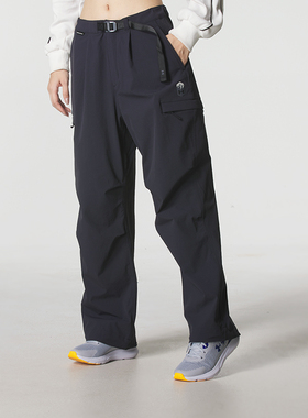 UA安德玛女裤2025春季新款运动裤直筒裤子跑步梭织长裤6010040