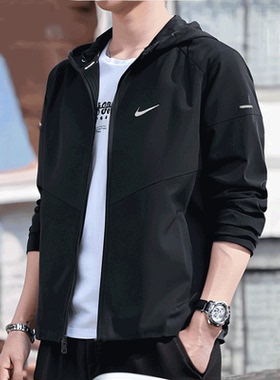 耐克nike官网男子2025新款运动服休闲梭织夹克连帽跑步外套DD4747