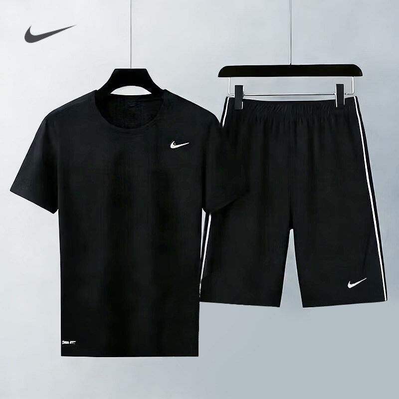 NIKE耐克速干套装跑步运动服男装2026新款快干短袖T恤短裤五