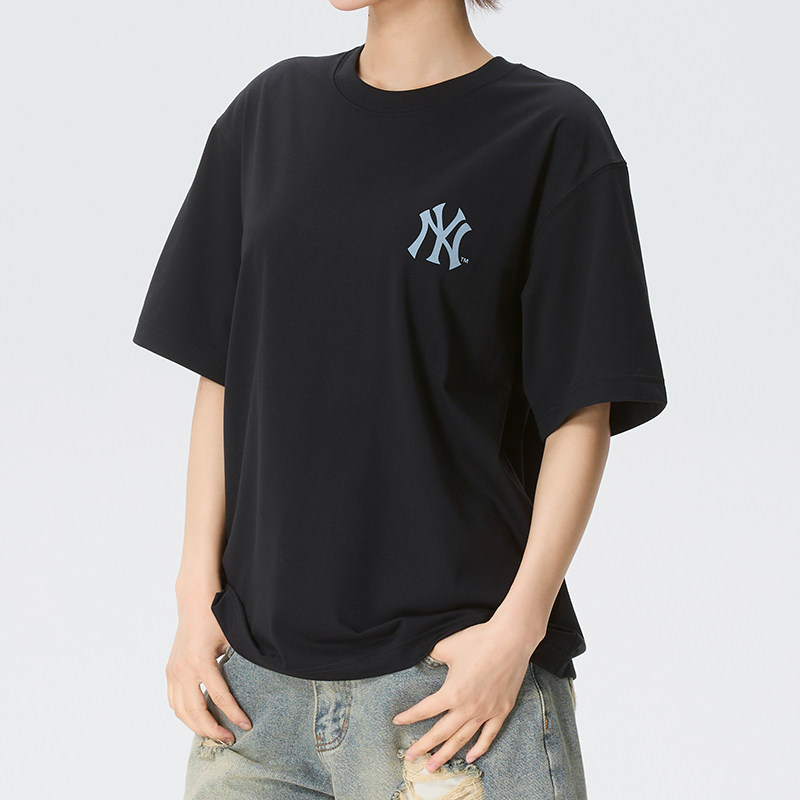 MLB官方 正品男装女装短袖圆领T恤衫宽松透气运动服休闲情侣上衣图片