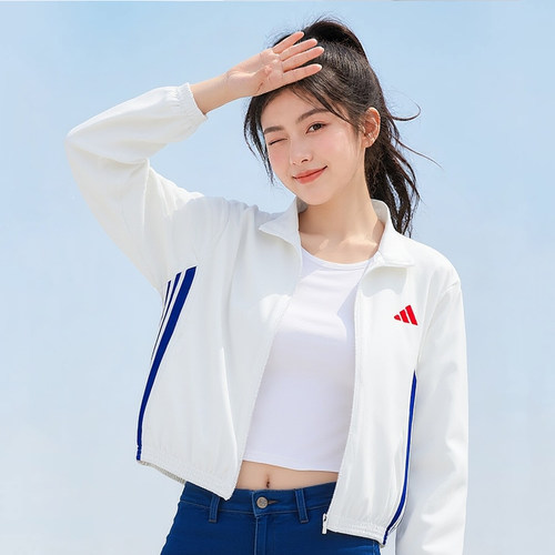 幸运叶子丨阿迪达斯梭织外套女装跑步运动服女士休闲夹克衫上衣