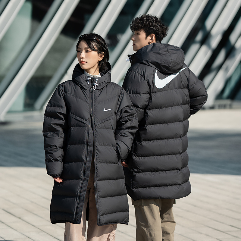NIKE耐克长款羽绒服男装女装2025冬季新款保暖情侣款外套羽绒夹克