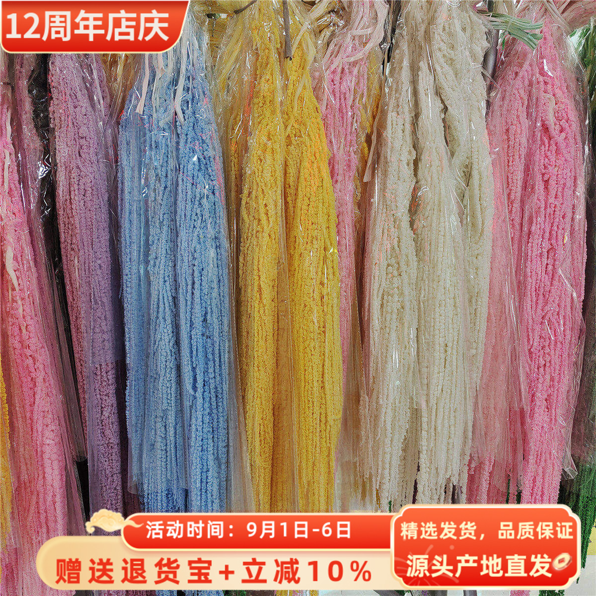 永生吊米花艺垂吊干花真花柔丽丝长穗软装婚礼布景婚庆现场布置