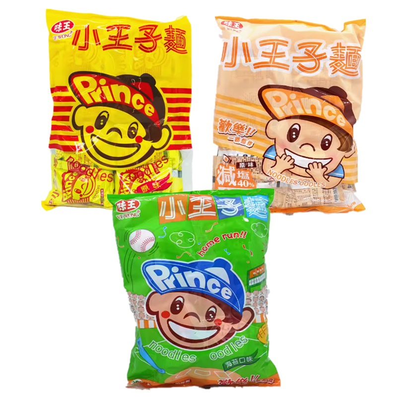 包邮 台湾进口 味王小王子面原味岩烧海苔 减盐/干脆面/300g