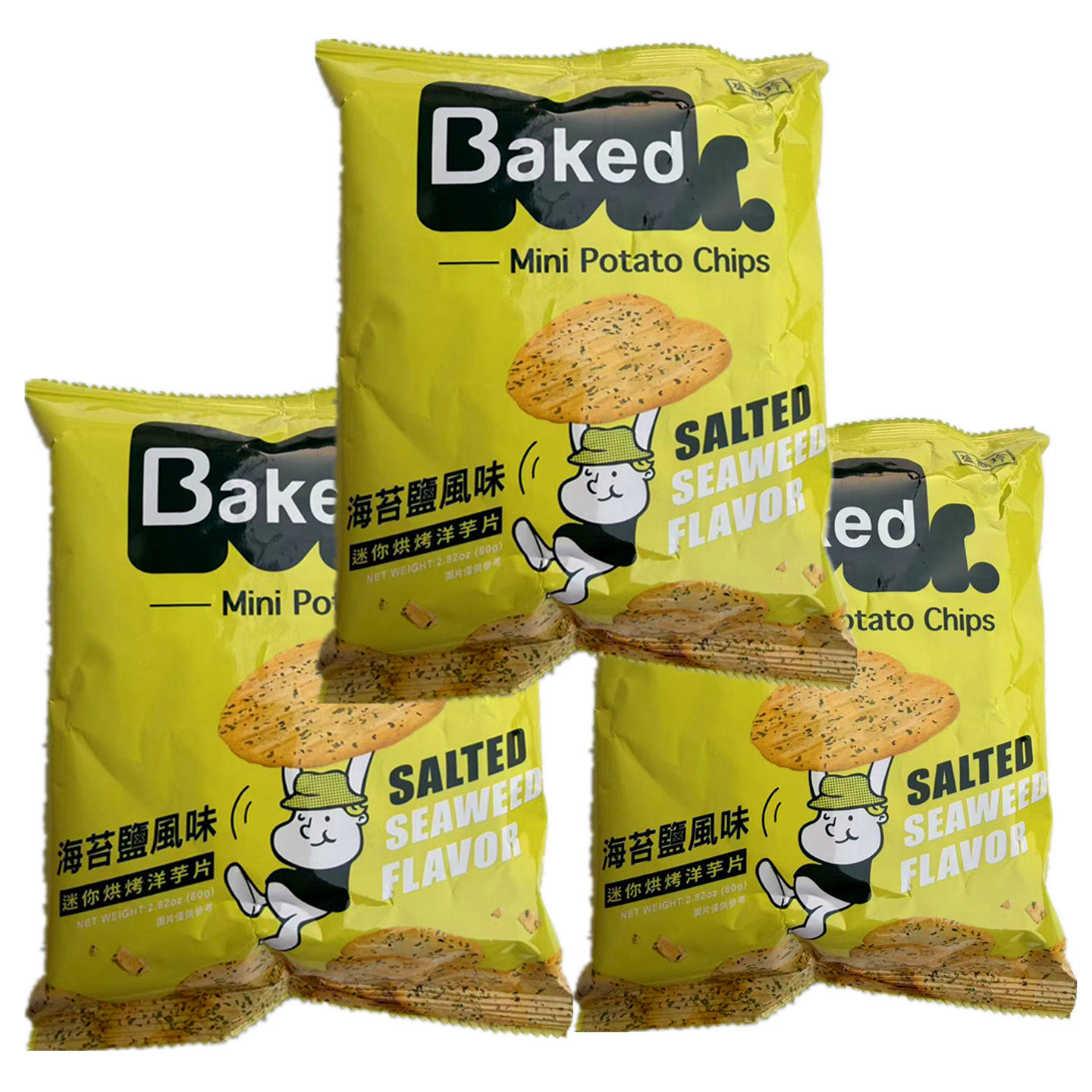 台湾盛香珍海苔盐风味迷你烘烤洋芋片饼干80克唰嘴膨化零食