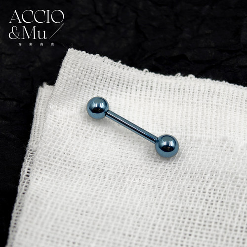 ACCIO&Mu植入级钛合金舌钉咬不碎杆1.4g基础耳桥穿刺饰品不过敏