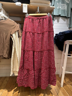 Brandy BM新款美式小碎花高腰伞裙半身裙bm垂感高级感法式蛋糕裙