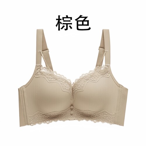 丁茜雨无钢圈蕾丝小胸聚拢文胸