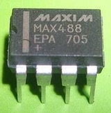 MAX488EPA 低功耗，限摆率RS-485/RS-422收发器全新原装进口