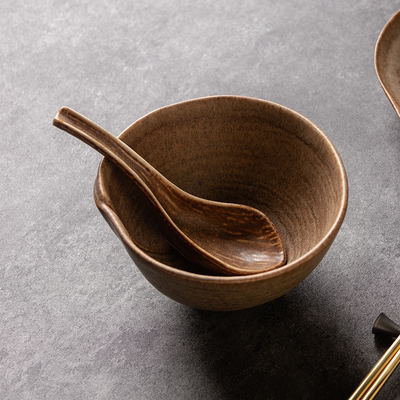 粗陶日式手作异形小勺子汤勺家用