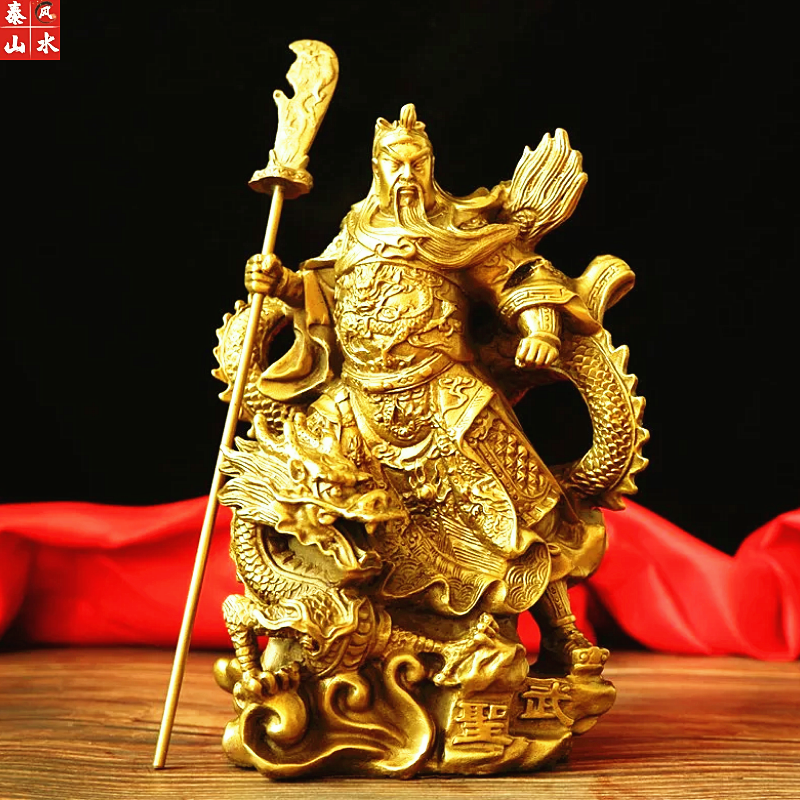 纯铜佛像关羽武财神风水工艺品