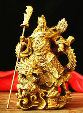 纯铜佛像关羽武财神风水工艺品