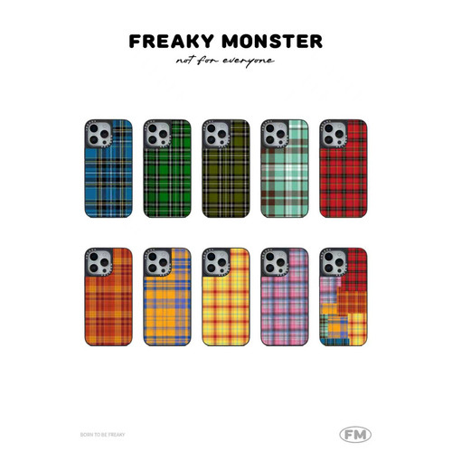 FM·手机壳小众格纹苹果