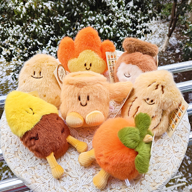 围炉煮茶系列豆袋掌中宝毛绒玩偶橘子水果可爱公仔摆件女生日礼物,玩具/童车/益智/积木/模型,毛绒/玩偶/公仔/布艺类玩具,淘宝优惠券,粉丝福利购,淘宝优惠卷