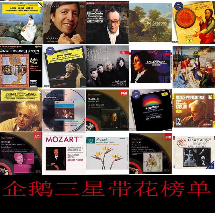 企鹅评鉴带花古典音乐100专辑233CD 无损APE 59G 数字转盘音源