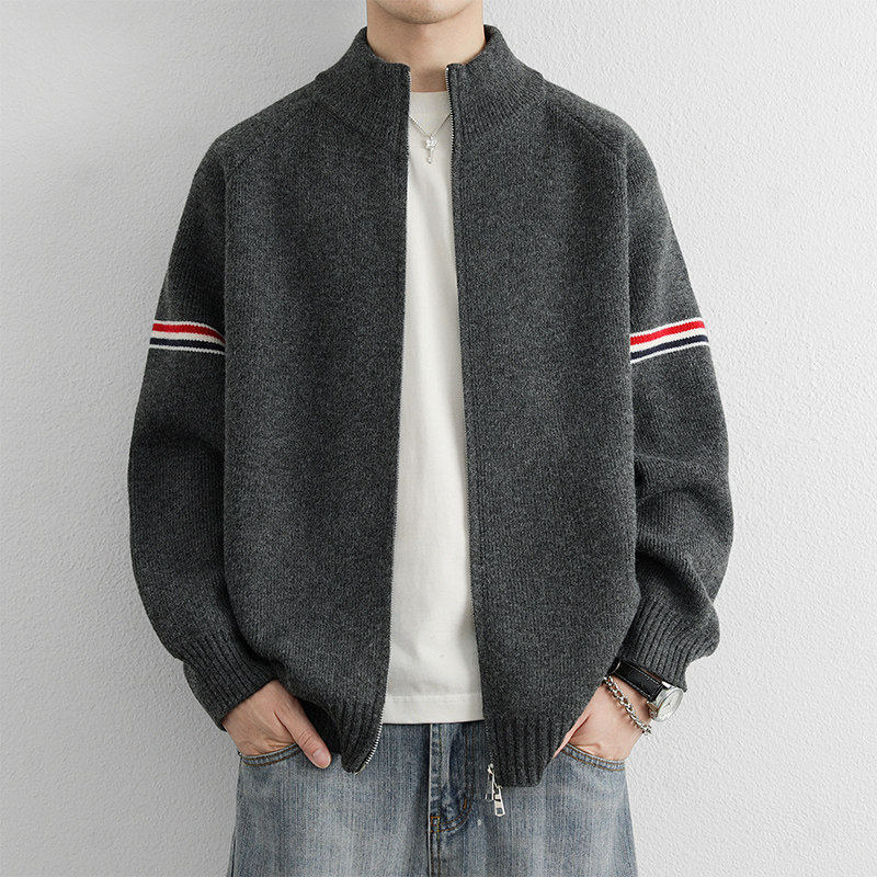 高品质针织开衫男士毛衣秋冬季2025新款高端时尚潮流休闲线衣外套,运动服/休闲服装,运动套装,淘宝优惠券,粉丝福利购,淘宝优惠卷