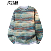 潮流重磅上衣服青少年宽松百搭长袖 新款 T恤男 风卫衣男春秋季 美式