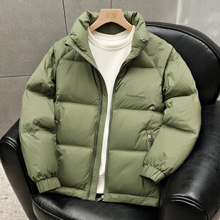 高级感轻薄羽绒服男冬季2025新款宽松立领防寒服保暖冬装外套短款