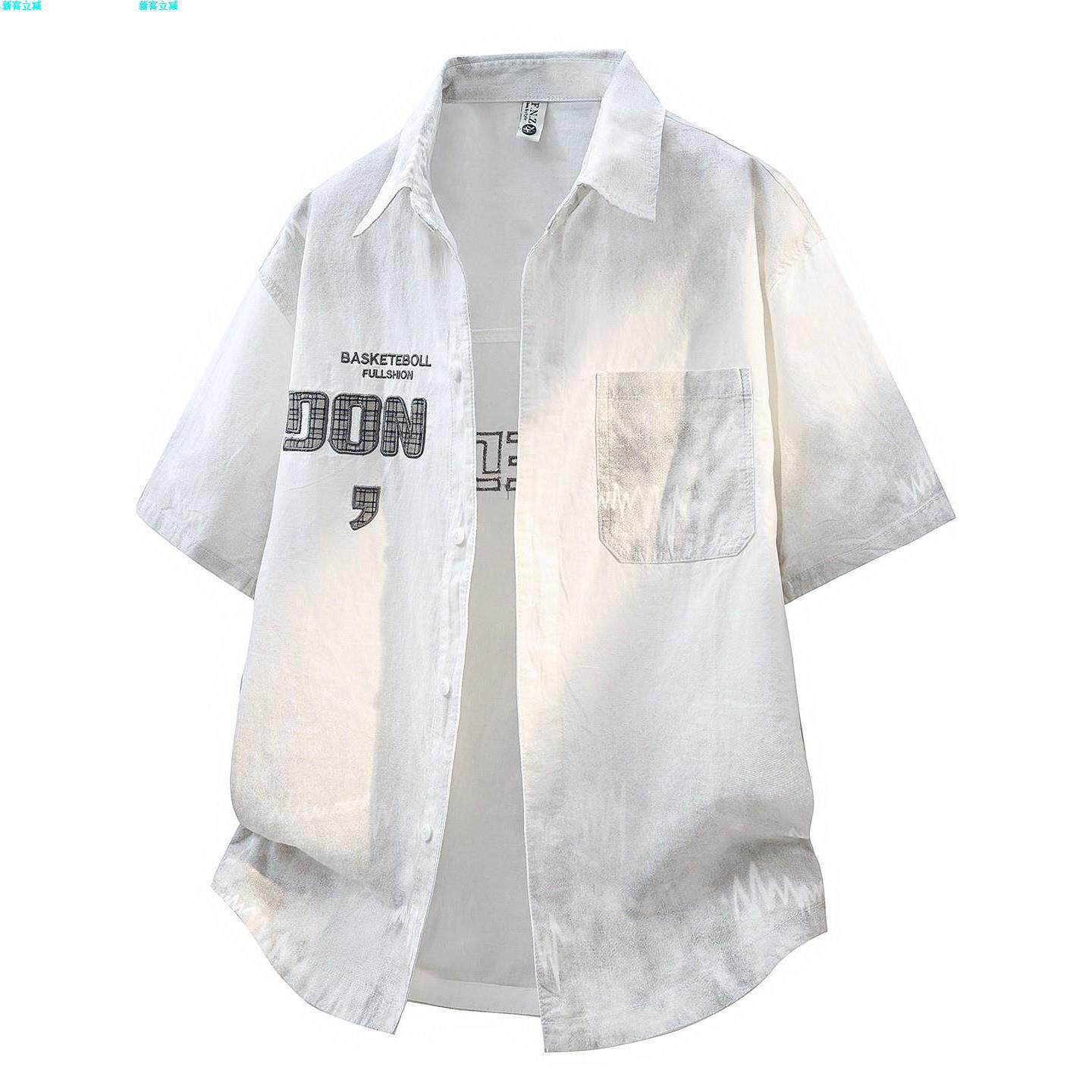 衣服短袖休闲男士衬衫青少