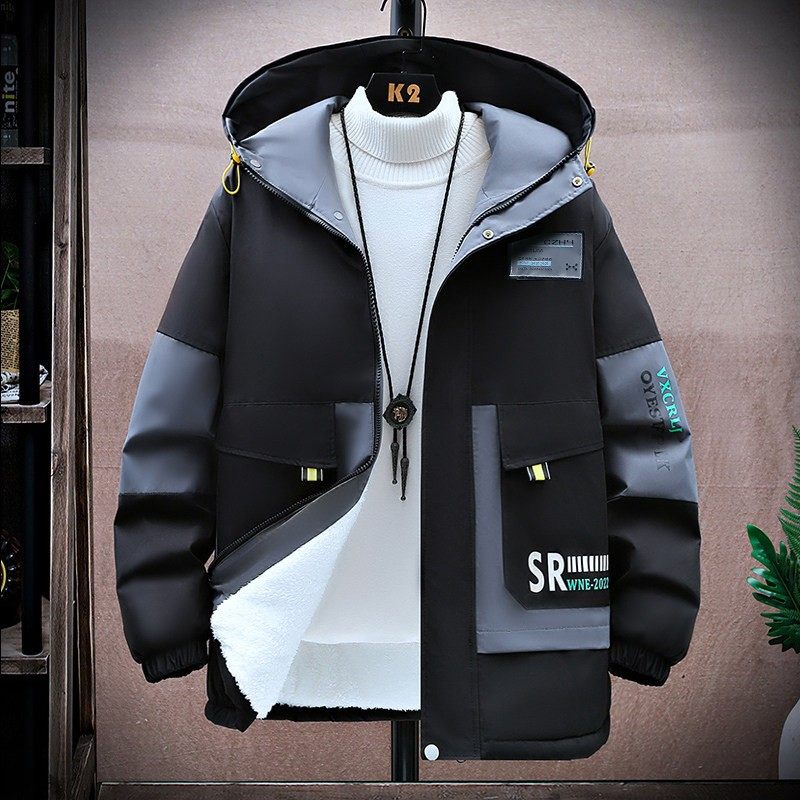 青少年秋冬季新款加绒加厚外套男孩高中初中学生夹克帅气大童秋装,运动服/休闲服装,运动套装,淘宝优惠券,粉丝福利购,淘宝优惠卷