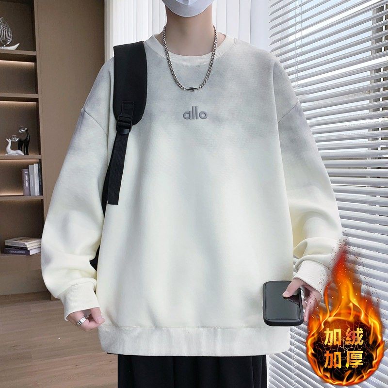 渐变设计感卫衣男加绒加厚秋冬季青少年学生帅气保温上衣长袖t恤,户外/登山/野营/旅行用品,作训外套/套装/野战套装,淘宝优惠券,粉丝福利购,淘宝优惠卷