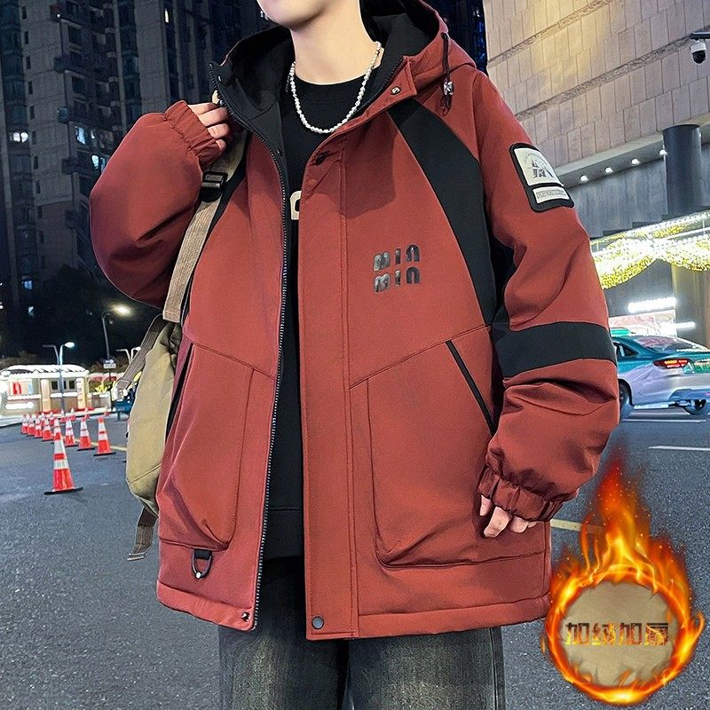 秋冬季新款青少年加绒加厚抗寒夹克外套男装初高中学生冲锋衣棉服,运动服/休闲服装,运动套装,淘宝优惠券,粉丝福利购,淘宝优惠卷