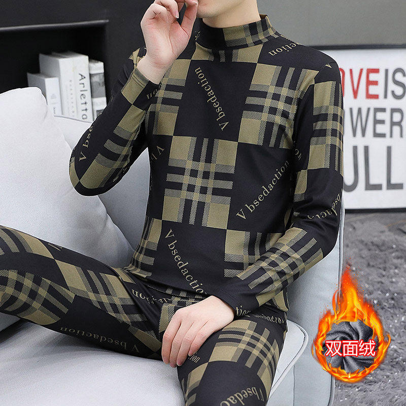 双面德绒保暖内衣套装2024秋冬季男士德容青年发热半高领秋衣秋裤,运动服/休闲服装,运动套装,淘宝优惠券,粉丝福利购,淘宝优惠卷