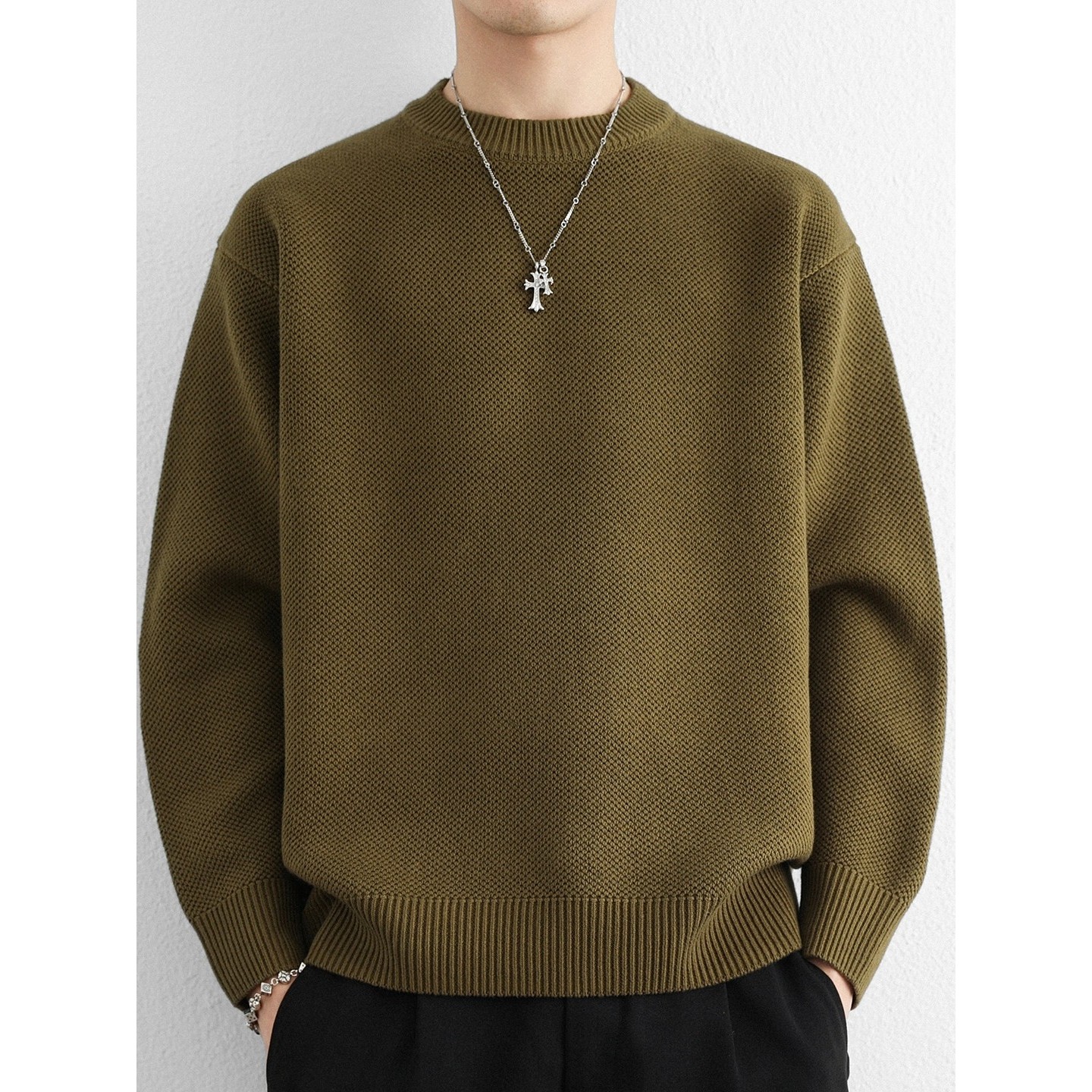 冬季纯棉毛衣男士2025新款针织衫加厚保暖内搭复古套头线衣打底衫,户外/登山/野营/旅行用品,作训外套/套装/野战套装,淘宝优惠券,粉丝福利购,淘宝优惠卷