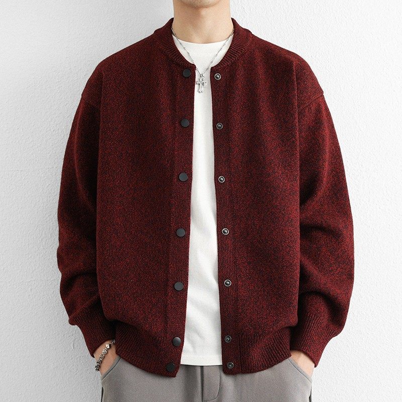 高端针织开衫外套男2025新款春秋季毛衣男士棒球领夹克上衣服红色,户外/登山/野营/旅行用品,作训外套/套装/野战套装,淘宝优惠券,粉丝福利购,淘宝优惠卷