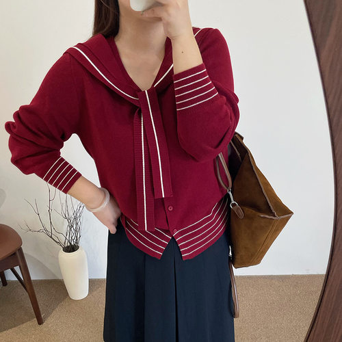 乃粒大码女装披肩学院风v领上衣25冬胖mm休闲宽松毛衣针织衫23725