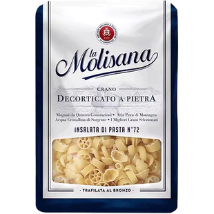 Molisana茉莉莎娜混合形意大利面螺旋小弯通贝壳半扭纹儿童通心粉