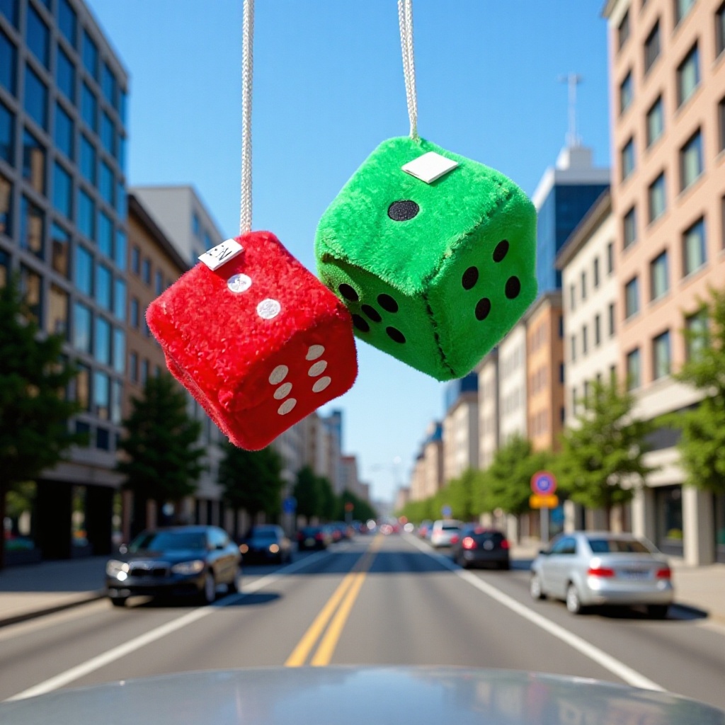 倾心宝贝4cm海绵款骰子汽车挂件 吸盘毛绒儿童玩具