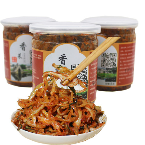 今年新菜泾县香菜3种口味芜湖荻港香辣白菜下饭菜泾县特产油菜苔