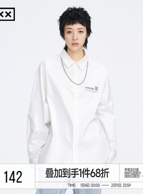 INXX Standby 个性长袖衬衫男印花刺绣衬衣情侣